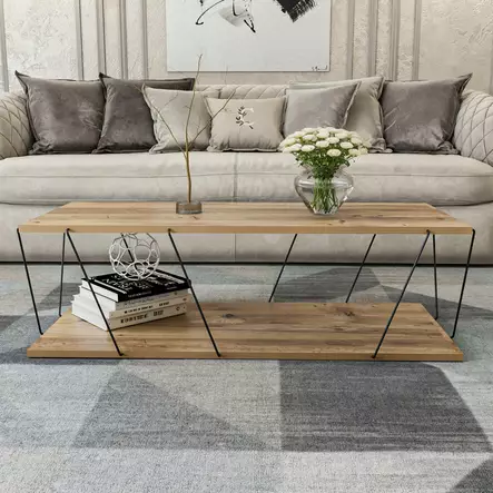 TV-taso, mänty, Leveys 120 cm x Korkeus 30 cm x Syvyys 50 cm, kestävä, moderni, tilava - TV-tasot - 8682870080652 - 2