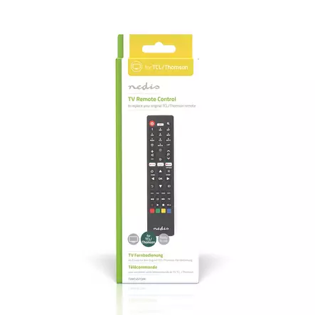 Kaukosäädin | Sopii laitteeseen: TCL/Thomson | Kiinteä | 1 Laite | Amazon Prime / Netflix -näppäin / Youtube -näppäin | Infrapuna | Musta - Kaukosäätimet - 5412810449422 - 66