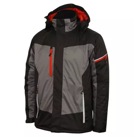 Lee Cooper Workwear Miesten vedenpitävä topattu takki LCJKT446, musta/harmaa S - Suojavarusteet - 19-19-TN-221962 - 1