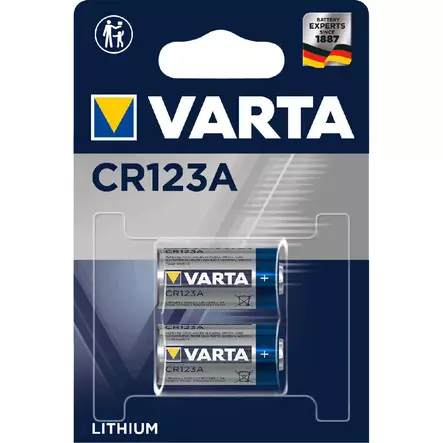 Litium Paristo CR123A 3 V 2-Blisteri - Kameran akut - VARTA-CR123A-2 - 1