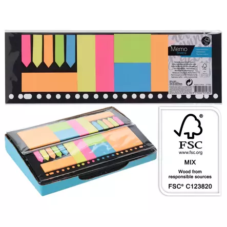 Muistilaput setti useita eri kokoja - Vihkot ja paperit - 8719202531862 - 1