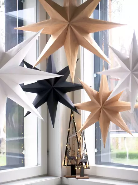 Paperit=C3=A4hti 8 sakaraa 50 cm musta - Joulukoristeet ja -tekstiilit - 6410416211572 - 2