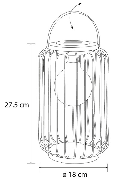 Solarlyhty Don K. 30 cm - Aurinkokennovalaisimet - 6435200285942 - 2