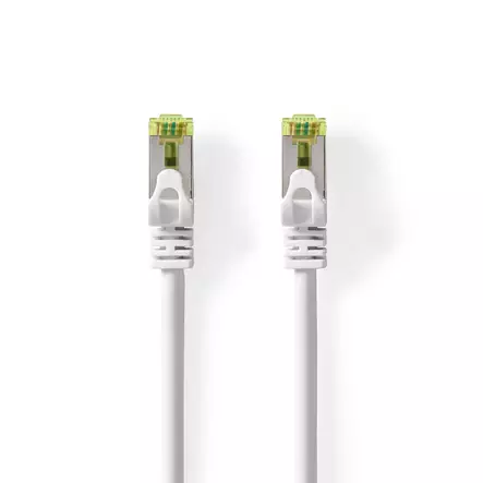 CAT7 verkkokaapeli | S/FTP | RJ45 uros | RJ45 uros | 20.0 m | Snagless | Pyöreä | LSZH | Valkoinen | Label - Tietokone ja verkko - 5412810452842 - 1