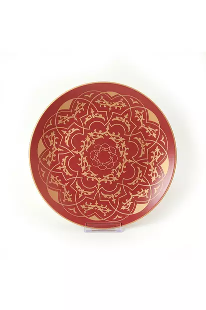 Keramiikka-astiasto 24-osainen: Punakultainen, Antibakteerinen, Helppo Puhdistaa, Astianpesukoneen Kestävä 50°C, Ei Mikroaaltouuniin - Tarjoiluastiat - 8684282368182 - 1