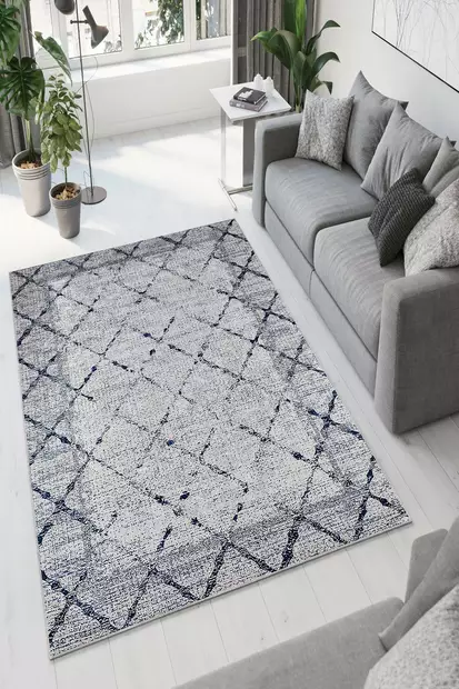 Monivärinen Matto 60x100 cm - 100% Polyesteri, Antibakteerinen, Ekologinen, Konepestävä, Liukumaton Alusta - Pienet matot ja käytävämatot - 8683342901062 - 2