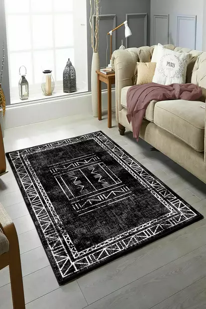 Monivärinen Matto 80x120 cm - 100% Polyesteri, Antibakteerinen, Ekologinen, Konepestävä, Liukumaton Alusta - Pienet matot ja käytävämatot - 8683342893152 - 2