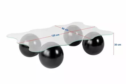 Sohvapöytä, musta pronssi, 120 cm x 30 cm x 80 cm, kestävä, tyylikäs - Pöydät - 8684283730162 - 1