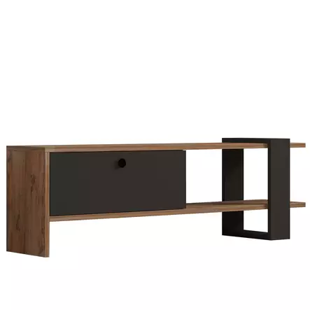 TV-taso, tammi antrasiitti, 120 cm x 36,8 cm x 25 cm, kestävä, moderni - TV-tasot - 8681875683332 - 1
