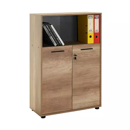Tyylikäs Tammi Kirjahylly - 100% Melamiinipinnoitettu Lastulevy, 16 mm Paksuus, 72x110x34 cm, Kestävä ja Elegantti - Kirjahyllyt - 8684282189152 - 2