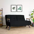 2-istuttava vuodesohva, musta, 175 cm syvä, 133 cm leveä, kestävä - Vuodesohvat - 8683342998772 - 2