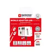 2-napainen maailmanmatkasovitin, jossa on integroitu kaksois-USB-laturi (1x USB C & 1 x USB) 45 watin virransyöttöteho - - 19-19-7640166328292 - 66
