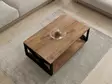 2-Tasoinen Monikäyttöinen Sohvapöytä, Atlantic Pine, 100% Melamiinipinnoitettu, 98x33,6x60 cm, Pyörillä, Lisäsäilytys - Sohvapöydät - 8682870286542 - 4
