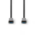 Aktiivinen Optinen Ultra High Speed HDMI-Kaapeli jossa Ethernet | HDMI liitin | HDMI liitin | 8K@60Hz | 48 Gbps | 30.0 m | Pyöreä | PVC | Musta | Pakkaus - HDMI-kaapelit - 5412810318292 - 10
