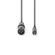 Balansoimaton Audiojohto | XLR 3-Pin uros | RCA Uros | Niklattu | 1.50 m | Pyöreä | PVC | Tummanharmaa | Pahvikotelo - Audiokaapelit - 5412810295432 - 10