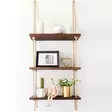 Seinähylly 100% Kuusipuuta, Käsintehty, Pähkinänvärinen, 40x110x14 cm, Moderni ja Rustiikkinen, Helppo Asentaa - Seinähyllyt - 8681875137002 - 6