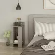 Yöpöytä, vaalea mokka, 25 cm leveä, 60 cm korkea, kestävä - Yöpöydät - 8681875274042 - 1