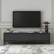 TV-taso Anthracite 180x45,2x35 cm - Kestävä Melamiinipinnoitettu Lastulevy, Useita Hyllyjä, Seinään Kiinnitettävä - TV-tasot - 8683743528042 - 1