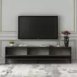 TV-taso Anthracite 180x45,2x35 cm - Kestävä Melamiinipinnoitettu Lastulevy, Useita Hyllyjä, Seinään Kiinnitettävä - TV-tasot - 8683743528042 - 6
