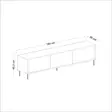 TV-taso Anthracite 180x45,2x35 cm - Kestävä Melamiinipinnoitettu Lastulevy, Useita Hyllyjä, Seinään Kiinnitettävä - TV-tasot - 8683743528042 - 9