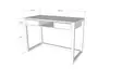 Atlantic Pine Black Study Desk - 100% Melamiini, 18 mm, 2 Vetolaatikkoa, 105x77x55 cm, Metallirunko, Kiinnitettävä Seinä - Työpöydät - 8681875826302 - 7