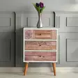 Lipasto, valkoinen pähkinäpuu, 50 cm leveä, 68 cm korkea, 35 cm syvä, kestävä, tilava - Lipastot ja senkit - 8681875742992 - 2