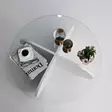 Valkoinen sohvapöytä - 100% Karkaistu Lasi, Melamiinipinnoitettu Runkolevy, 18mm, 75x35x75cm, Yksi Paketti - Sohvapöydät - 8683342746892 - 8