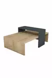 Skandinaavinen Sapphire Anthracite Sohvapöytä - 100% Melamiinipinnoitettu, 80x31,8x50 cm, Lisäsäilytystila, Monikäyttöinen - Sohvat - 8681875449662 - 3