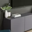 Skandinaavinen TV-taso, Anthracite, 100% Melamiinipinnoitettu, 150x44x31 cm, Useita Hyllyjä, Seinään Kiinnitettävä - TV-tasot - 8683743316182 - 5