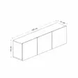 Skandinaavinen TV-taso, Anthracite, 100% Melamiinipinnoitettu, 150x44x31 cm, Useita Hyllyjä, Seinään Kiinnitettävä - TV-tasot - 8683743316182 - 9