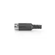 DIN-liitin | Suora | Uros | Niklattu | Kierrettävä | Kaapelin läpitulomitta: 6.0 mm | PVC | Musta | 25 kpl | Muovipussi - Audioliittimet ja plugit - 5412810300112 - 10