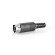 DIN-liitin | Suora | Uros | Niklattu | Kierrettävä | Kaapelin läpitulomitta: 6.0 mm | PVC | Musta | 25 kpl | Muovipussi - Audioliittimet ja plugit - 5412810300112 - 40