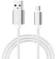 Datakaapeli punottu USB Type C 2.0 1m hopea, Mobia - USB-C -kaapelit - 6430076520692 - 1