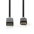 DisplayPort kaapeli | DisplayPort uros | HDMI liitin | 4K@30Hz | Kullattu | 3.00 m | Pyöreä | PVC | Antrasiitti | Laatikko - Tietokone ja verkko - 5412810335862 - 10