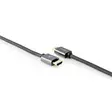 High Speed HDMI Kaapeli Ethernet | HDMI liitin | HDMI liitin | 4K@60Hz | ARC | 18 Gbps | 3.00 m | Pyöreä | Puuvilla | Gun Metal Harmaa | Laatikko kannella ja ikkunalla - HDMI-kaapelit - 5412810318902 - 40