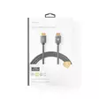 High Speed HDMI Kaapeli Ethernet | HDMI liitin | HDMI liitin | 4K@60Hz | ARC | 18 Gbps | 3.00 m | Pyöreä | Puuvilla | Gun Metal Harmaa | Laatikko kannella ja ikkunalla - HDMI-kaapelit - 5412810318902 - 66