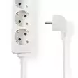 Jatkojohto | Maadoitettu virtaliitin / Tyyppi F (CEE 7/7) | 3-suuntainen | 1.50 m | 3680 W | 16 A | Maadoituksen tyyppi: Sivukontaktit | 230 V AC 50/60 Hz | Pistokannan kulma: 45 ° | H05VV-F 3G1.5mm² | Valkoinen - Jatkojohdot - 5412810290642 - 45