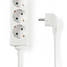 Jatkojohto | Maadoitettu virtaliitin / Tyyppi F (CEE 7/7) | 3-suuntainen | 1.50 m | 3680 W | 16 A | Maadoituksen tyyppi: Sivukontaktit | 230 V AC 50/60 Hz | Pistokannan kulma: 45 ° | H05VV-F 3G1.5mm² | Valkoinen - Jatkojohdot - 5412810290642 - 2
