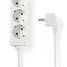 Jatkojohto | Maadoitettu virtaliitin / Tyyppi F (CEE 7/7) | 3-suuntainen | 1.50 m | 3680 W | 16 A | Maadoituksen tyyppi: Sivukontaktit | 230 V AC 50/60 Hz | Pistokannan kulma: 45 ° | H05VV-F 3G1.5mm² | Valkoinen - Jatkojohdot - 5412810290642 - 3