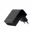 Laturi USB 2-porttia Musta Energenie - Yleisvirtalähteet ja adapterit - 8716309102612 - 1