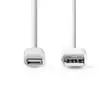 Lightning Kaapeli | USB 2.0 | Apple Lightning 8-Pin | USB-A Uros | 480 Mbps | Niklattu | 1.00 m | Pyöreä | PVC | Valkoinen | Laatikko - Lightning-kaapelit - 5412810288762 - 10