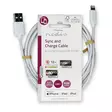 Lightning Kaapeli | USB 2.0 | Apple Lightning 8-Pin | USB-A Uros | 480 Mbps | Niklattu | 2.00 m | Pyöreä | PVC | Valkoinen | Label - Nedis tuotteet - 5412810421022 - 66