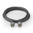 High Speed HDMI Kaapeli Ethernet | HDMI liitin | HDMI liitin | 4K@60Hz | ARC | 18 Gbps | 3.00 m | Pyöreä | Puuvilla | Gun Metal Harmaa | Laatikko kannella ja ikkunalla - HDMI-kaapelit - 5412810318902 - 2
