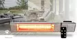 Patio lämmitin | 2000 W | 9 Lämpöasetusta | Seinäkiinnitettävä | IP65 | Alumiini - Terassilämmittimet ja -tarvikkeet - 5412810336012 - 90