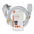 Sähköjohto | Suko Uros | IEC-320-C13 | Kulma | Suora | Niklattu | 2.00 m | Pyöreä | PVC | Valkoinen | Label - Virtakaapelit ja liittimet - 5412810424962 - 66