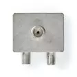 Satelliitti- ja antenni-sovitin | IEC (Coax) Naaras | F naaras / IEC (Coax) Uros | Niklattu | 75 Ohm | Suora | Sinkkiä | Hopea / Metalli | 1 kpl | Laatikko - Nedis tuotteet - 5412810426102 - 10