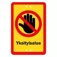 Sekure 2 mm 20x30 cm "Yksityisalue" alumiinikyltti - Opaste- ja varoituskyltit - 6438014353692 - 1
