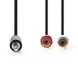 Stereoäänikaapeli | 3.5 mm uros | 2x RCA Naaras | Niklattu | 0.20 m | Pyöreä | Laatikko - Audiokaapelit - 5412810288182 - 10