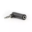 Stereoäänisovitin | 3.5 mm uros | 3.5 mm naaras | Niklattu | Kulma, 90 ° | Metalli | Musta | 10 kpl | Muovipussi - Audioadapterit - 5412810323852 - 40
