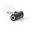 Stereoäänisovitin | 3.5 mm uros | 3.5 mm naaras | Niklattu | Kulma, 90 ° | Metalli | Musta | 10 kpl | Muovipussi - Audioadapterit - 5412810323852 - 41